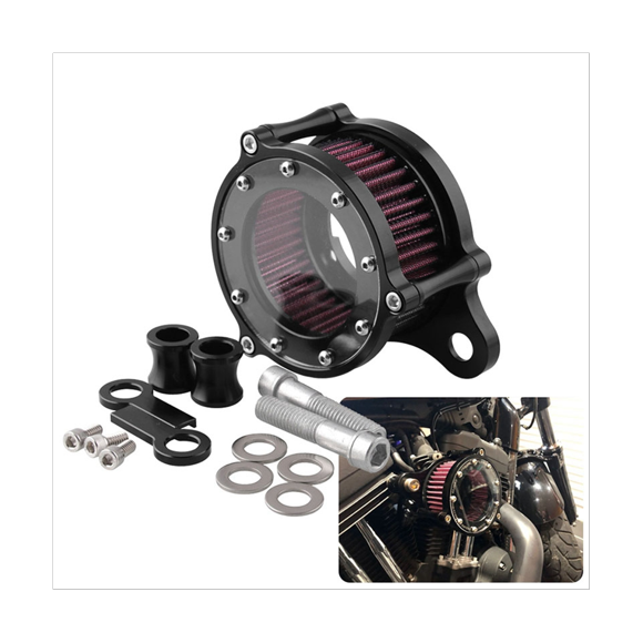 2X Air Cleaner Intake Filter System Kit for Sportster XL883 XL883N XL883R XL883P Iron 883 Forty Eight XL1200X 04-16