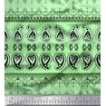 thumbnail image 1 of Soimoi Modal Satin Fabric Damask & Paisley Ethnic Printed Fabric 1 Yard 42 Inch Wide, 1 of 3