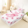 thumbnail image 4 of Erosebridal Ribbon Princess Bowknot Twin Sheet Sets,First Letter J Bedding For Girly 3-Piece, 4 of 6