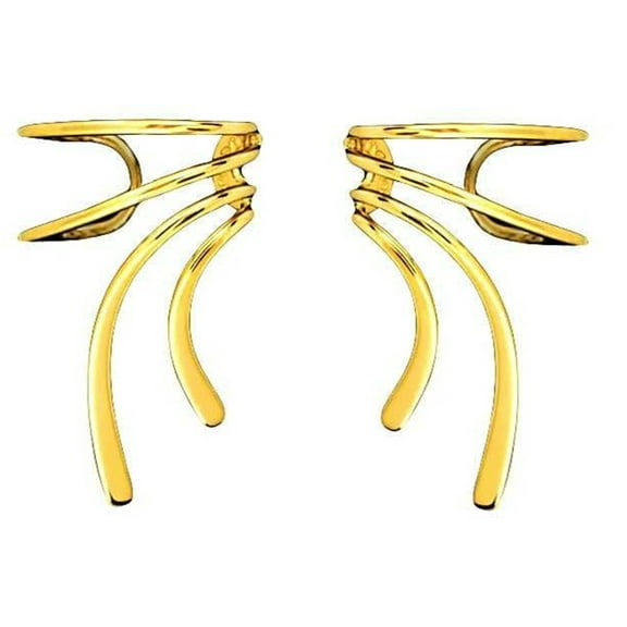 Gold Vermeil Short Wave Ear Cuff Wrap Set