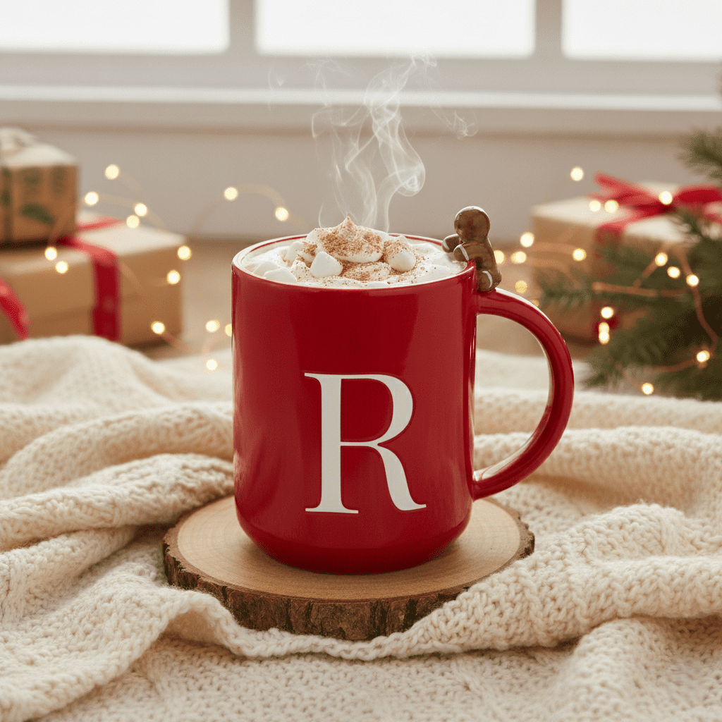 Holiday Times Ceramic Monogram Mugs - R