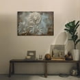 thumbnail image 3 of Retro White Dandelion Art Prints Poster Wrapped Wooden Frame Wall Decor,,Canvas Wall Art for Living Room,Bedroom,Office,Ready to Hang, 3 of 5
