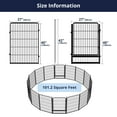 thumbnail image 3 of SunsGrove Decorative Garden Fence 40 in(H) x 4.5 ft(L) 2 Panels, Heavy Duty Metal Animal Barrier Fence, No Dig Fence for Dogs, Rabbit Fence for Garden, Black, 3 of 9