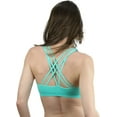 thumbnail image 3 of ToBeInStyle Women's Strappy Crisscross Back Sports Bra - Mint - XS/S, 3 of 3