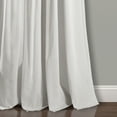 Lush Decor Linen Button Window Curtain Panels Single Blue/White 40X95