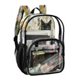 thumbnail image 2 of PVC Transparent Backpacks Clear Backpack for Travel and Outings Black Cat and Glass Vase, 2 of 7