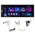 thumbnail image 5 of 1Din 6.9 Inch Car Radio 2+32G Multimedia Player GPS Navigation WIFI Carplay Android Auto FM/RDS Mirror Link Car Audio,1x Car Player 1x Installation kit,Black, 5 of 5