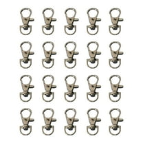 Necvior Parrot Cage Door Lock Metal Hooks for Bird Quail Wire Cages 20 Pieces Clips