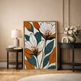thumbnail image 2 of Framed Canvas Print Abstract Floral Wall Art Boho Botanical Decorative for Living Room Bedroom - 24"x36" NATURAL, 2 of 8