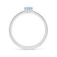 thumbnail image 2 of Angara Natural 0.4 Ct. Aquamarine Solitaire Ring in 14K White Gold for Women (Ring Size: 11.5), 2 of 9