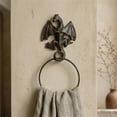 thumbnail image 4 of Iron Vintage Shaped Towel Rack, Wall Mounted Tissue Holder With Hardware, for Bathroom Storage, Black, 4 of 8