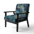thumbnail image 3 of Designart "Turquoise-Tinted Geode Abstraction I" Turquoise Geoade Upholstered Accent Chair - Modern Arm Chair For Bedroom, 3 of 5