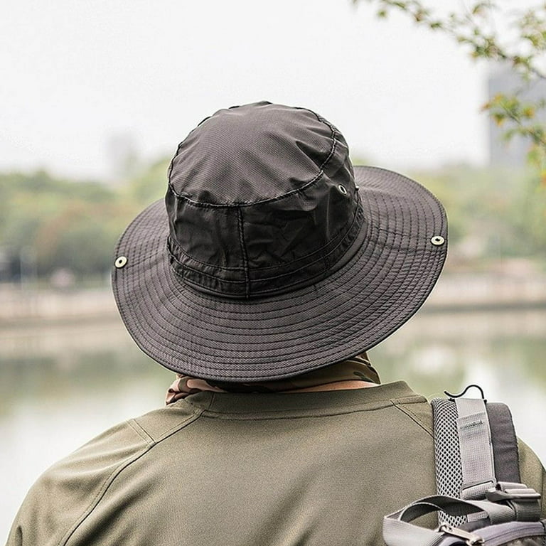 Unisex Sun Hat Bucket Hat Boonie Hunting Fishing Outdoor Cap Wide