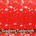 thumbnail image 2 of Rectangle Snowflake Christmas Tablecloth - Xmas Ombre Table Cloth Waterproof and Washable Holiday Decorative Table Cover for Outdoor, Indoor Party Kitchen Dining Room, 60 x 84 Inch, 160GSM, 2 of 5