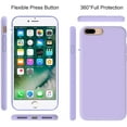 thumbnail image 4 of iPhone 7 Plus and iPhone 8 Plus Silicone Case - {Shock-Absorbent; Bumper Soft TPU Cover Case with Grip Silicone Material; Compatible with iPhone 8 Plus and iPhone 7 Plus - Purple Color, 4 of 6
