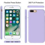 iPhone 7 Plus and iPhone 8 Plus Silicone Case - {Shock-Absorbent; Bumper Soft TPU Cover Case with Grip Silicone Material; Compatible with iPhone 8 Plus and iPhone 7 Plus - Purple Color