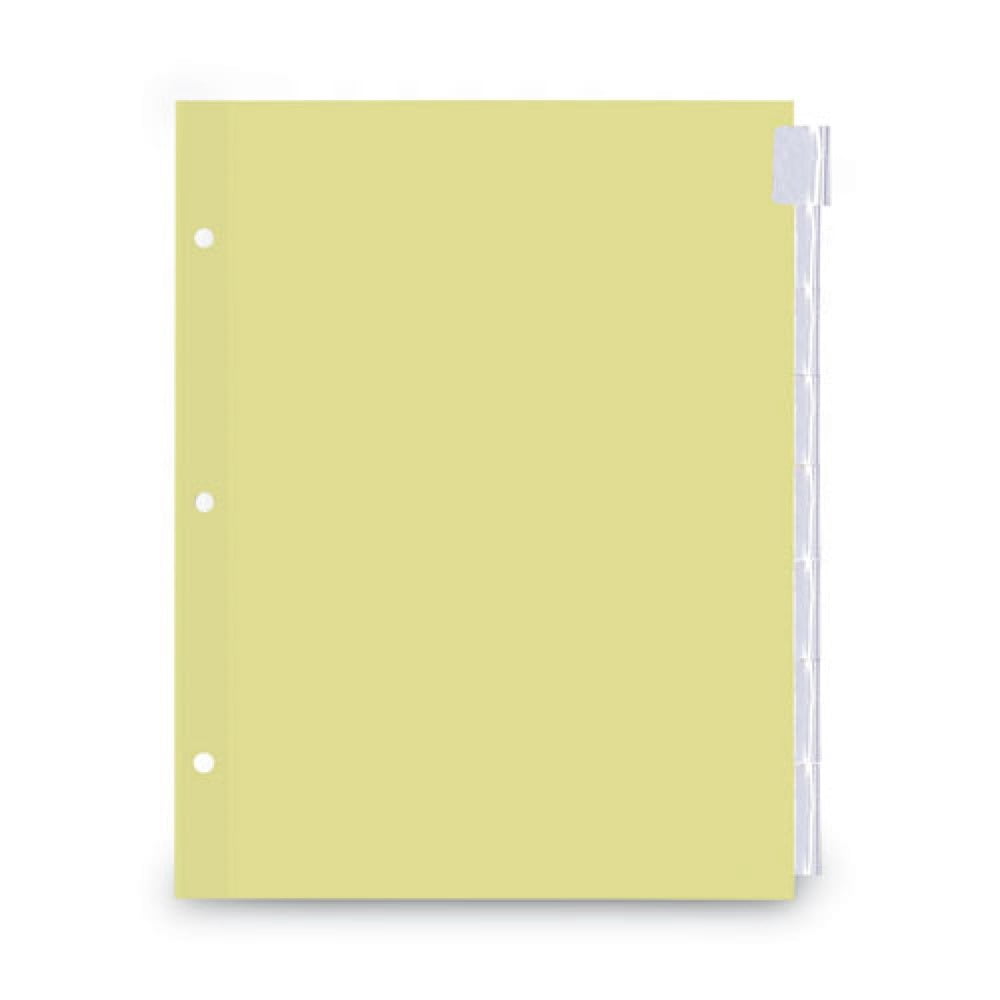 Universal UNV21873 11 in. x 8.5 in. 8-Tab Insertable Tab Index - Buff, Clear Tabs (6/Pack)