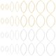 thumbnail image 1 of 64 piezas de pendientes con cuentas de latón chapado en oro de 24k y plata de ley 925. 8 estilos de anillos de unión de latón., 1 of 9