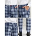 thumbnail image 6 of Lars Amadeus Men's Plaid Dress Pants Casual Slim Fit Checkered Business Trousers, 6 of 6