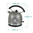 thumbnail image 4 of West Bend 1.7L, Rétro-Style, Bouilloire électrique en acier inoxydable, 1500 Watts, Gris, 4 of 9
