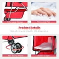 thumbnail image 4 of YRLLENSDAN Pet Gear Dog Stroller Small Dogs, Folding Cat Stroller with Cup Holders 4 Wheel Pet Strollers for Small Dogs Puppy Stroller Travel Carrier Dog Stroller for Medium Dogs, Red, 4 of 7