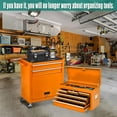 thumbnail image 4 of 8-Drawer Tool Chest Big Rolling Tool Cabinet, Portable Tool Chest with 4-Wheel, Removable Tool Box and Tool Storage Cabinet with Lock, Suitable for Workshop Repair Shop and Garageorange, 4 of 7
