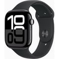 thumbnail image 1 of Restored Apple Watch Series 10 (GPS) 46mm Aluminum Black Sports Band- Jet Black (2024) Good, 1 of 1