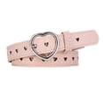 thumbnail image 2 of Only Moment Pink Womens Belts Pu Retro Elastic Skinny Belt with Gold Buckle for Ladies, Perfect for Dresses & Shirts One Size, 2 of 3