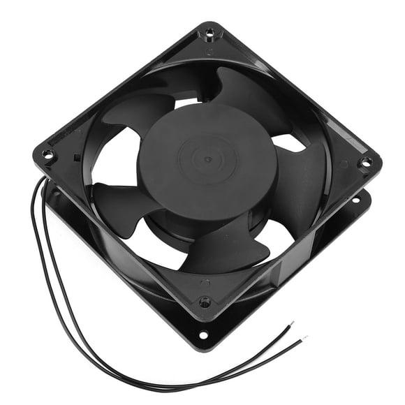 JYIO P/N2123HBL 120mm x 120mm x 38mm High-Speed Cooling Fan with 220-240V Voltage, 5 PBT+Fiberglass Blades, Pure Copper Plated Black Nickel Frame, Double Ball Bearing for Quiet Operation (-10~+60°C,