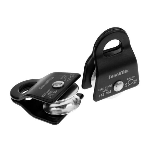 Herramienta de Engranaje Polea de escalada shamjiam 2x 20KN negro