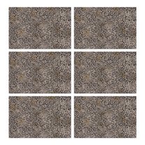 Black and Tan Leopard Print Summer Placemats Table Placemats Set Of 6-Linen Kitchen Washable Placemats Table Mats 11.8"x17.7"Non-Slip Heat Resistant
