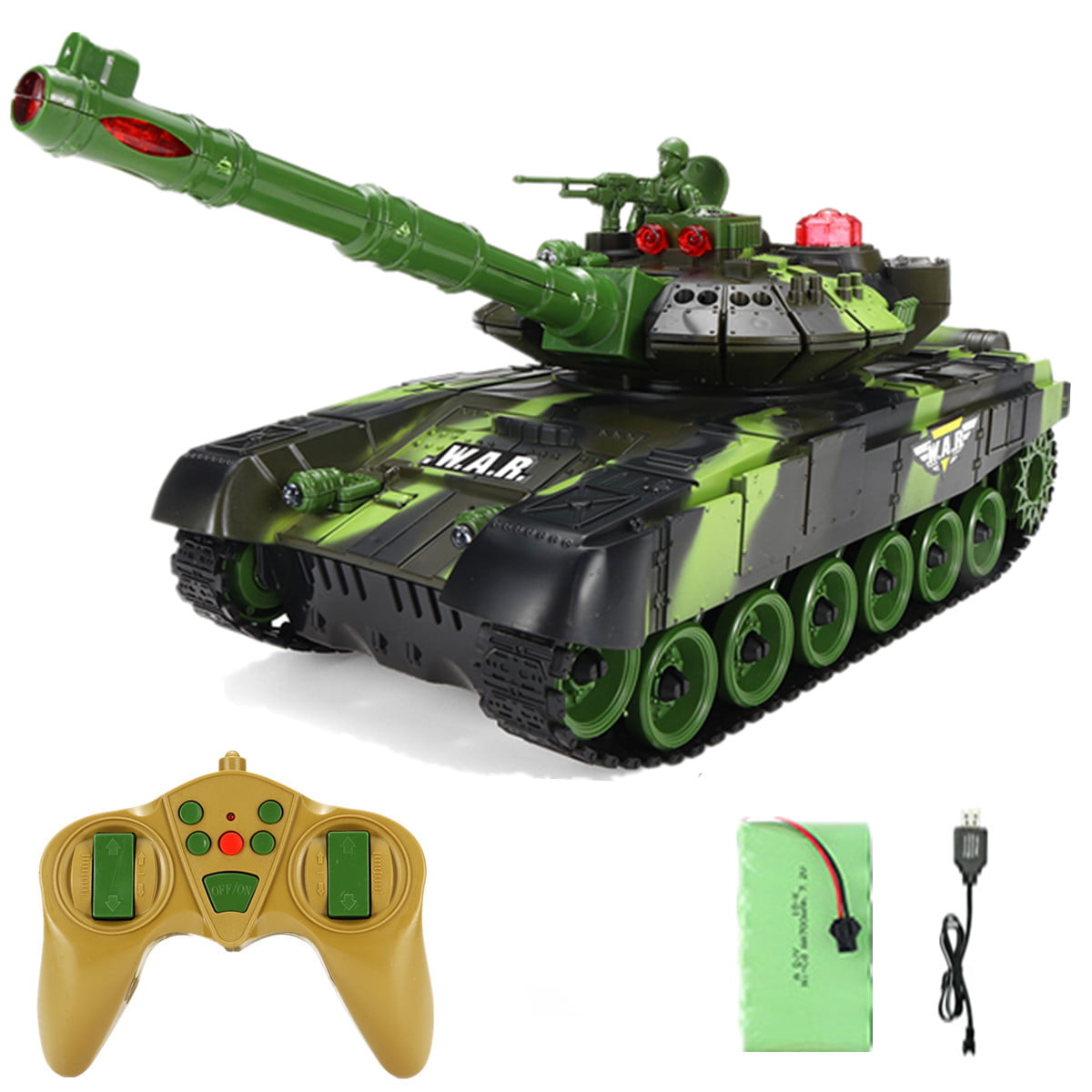 Details about   33/44cm RC War Tank Remote Control Vehicle Military Main Battle LED Toy Off-road 