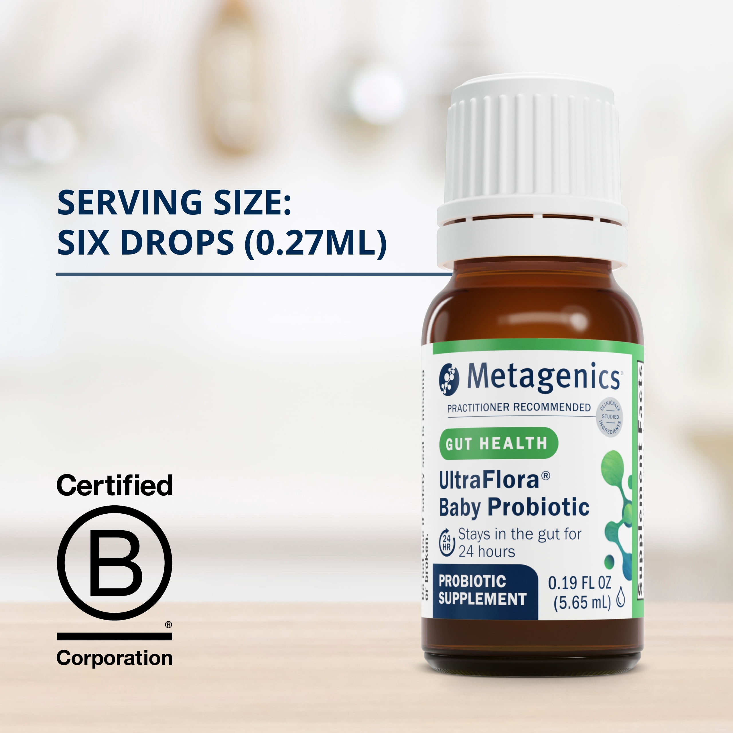 Metagenics UltraFlora Baby Probiotic - Baby Probiotic Drop - for Babies & Young Children - Kids Probiotics - with Bifidobacterium Animalis SSP. Lactis & Lactobacillus Rhamnosus GG - 0.19 fl oz