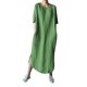 thumbnail image 1 of Gibobby Vestido largo de verano para mujer Moda mujer color sólido algodón y lino manga larga cuello redondo pliegue vestido casual(Verde,G), 1 of 5