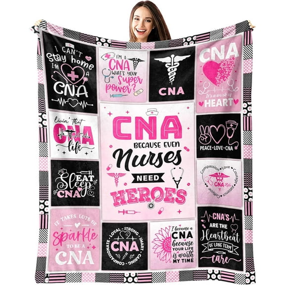 CNA Gifts for CNA Week, CNA Week Gifts, Certified Nursing Assistant Gifts, CNA Appreciation Gifts, Gifts for CNA Week, CNA Gifts Ideas, CNA Nurse Graduation/Birthday Gift for Women Blanket 60" X 50"