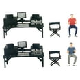 thumbnail image 4 of 1 64 Painted Figure Thinking Man Filming Sitting Props for Xmas Dollhouse Christmas, 4 of 6