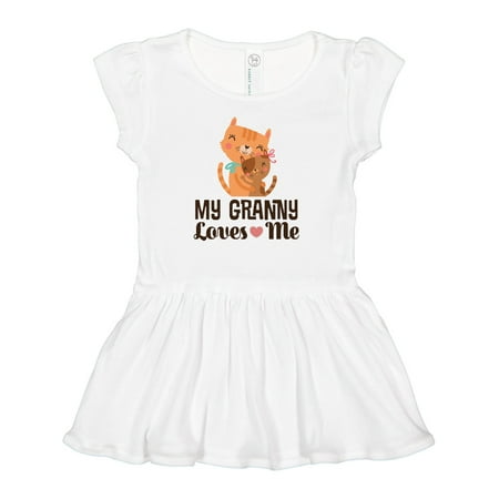 

Inktastic My Granny Loves Me Grandchild Cat Gift Baby Girl Dress