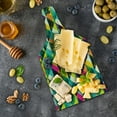 thumbnail image 5 of Indie Cutting Board, Watercolor Triangles Pattern Modern Vibrant Colorful Geometric Grunge Abstract Design, Tempered Glass Cutting and Serving Board, Wine Bottle Shape, Multicolor, by Ambesonne, 5 of 5