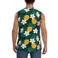 thumbnail image 4 of Uemuo Tropical Fruit Pattern Men's Sleeveless T-Shirt,Muscle Athletic Tank Top, Moisture-wicking Quick-dry Breathable Classic Tee Top for Gym Run Outdoor Sports-Large, 4 of 8