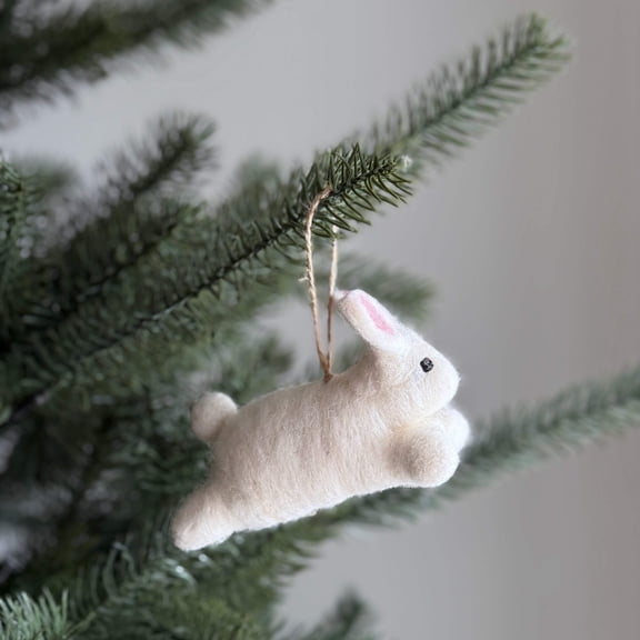 White Bunny Ornament