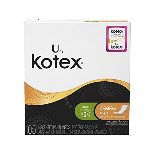 Kotex Lightdays Pantiliners Long Unscented Jumbo Pack 105 pantiliners