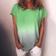 thumbnail image 5 of Gibobby Blusas Manga Larga Para Mujer Camiseta de manga corta suelta 3D de manga corta grande con estampado de verano para mujer（Verde， XXL), 5 of 5
