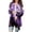 Purple, variant on WXLWZYWL Womens Halloween Costumes 2024 Pumpkin Cat Ghost Printed Cardigan Long Sleeve Open Front Coat Fall Clothes Outwear Tops