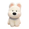 thumbnail image 2 of Juguete de peluche para perro, cachorro Westie, simulación de terrier, muñeco de peluche suave relleno de tela PP, adecuado para regalar, decoración d blanco 45cm, 2 of 10