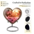 thumbnail image 3 of Dance of Petals in Golden Hour Small Urns For Human Ashes Adult - Heart Small Urn for Human Elegance - Heart Heart Shaped Keepsake for Adult Males - Cremation Urn (3inch,1Pcs), 3 of 5