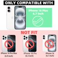 thumbnail image 2 of Zonrw Funda Magnética Para Iphone 16 Plus Para Mujeres Y Niñas, Marco De Onda Suave Y Lindo, Forma Rizada, Corazón De Amor, Carcasa De Teléfono Con Revestimiento De Lujo, Compatible Con Magsafe A Prue, 2 of 5