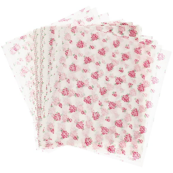 DEELLEEO 50pcs Deli Paper Sandwich Wrapping Paper Sheet Wax Paper Taco Wrapper Greaseproof Burger Wrapping Paper