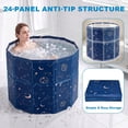 thumbnail image 6 of Portable Bathtub for Adults, 31.5"x26" Collapsible Ice Bath Tub for Ice Bath&Hot SPA, Cold Plunge Tub for Indoor & Outdoor Use, Starry Sky, 6 of 7