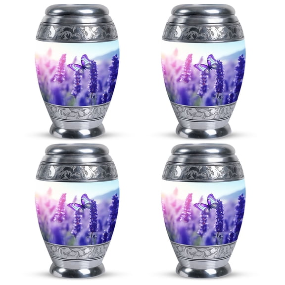 Butterfly Cremation Keepsake Urns For Ashes - Funeral Urns For Adult Ashes Women - Small Keepsake Urns For Human Ashes - Urns For Adult Male - Urns For Human Ashes Set Of 4 (Size - 3Inch, 4Pcs)