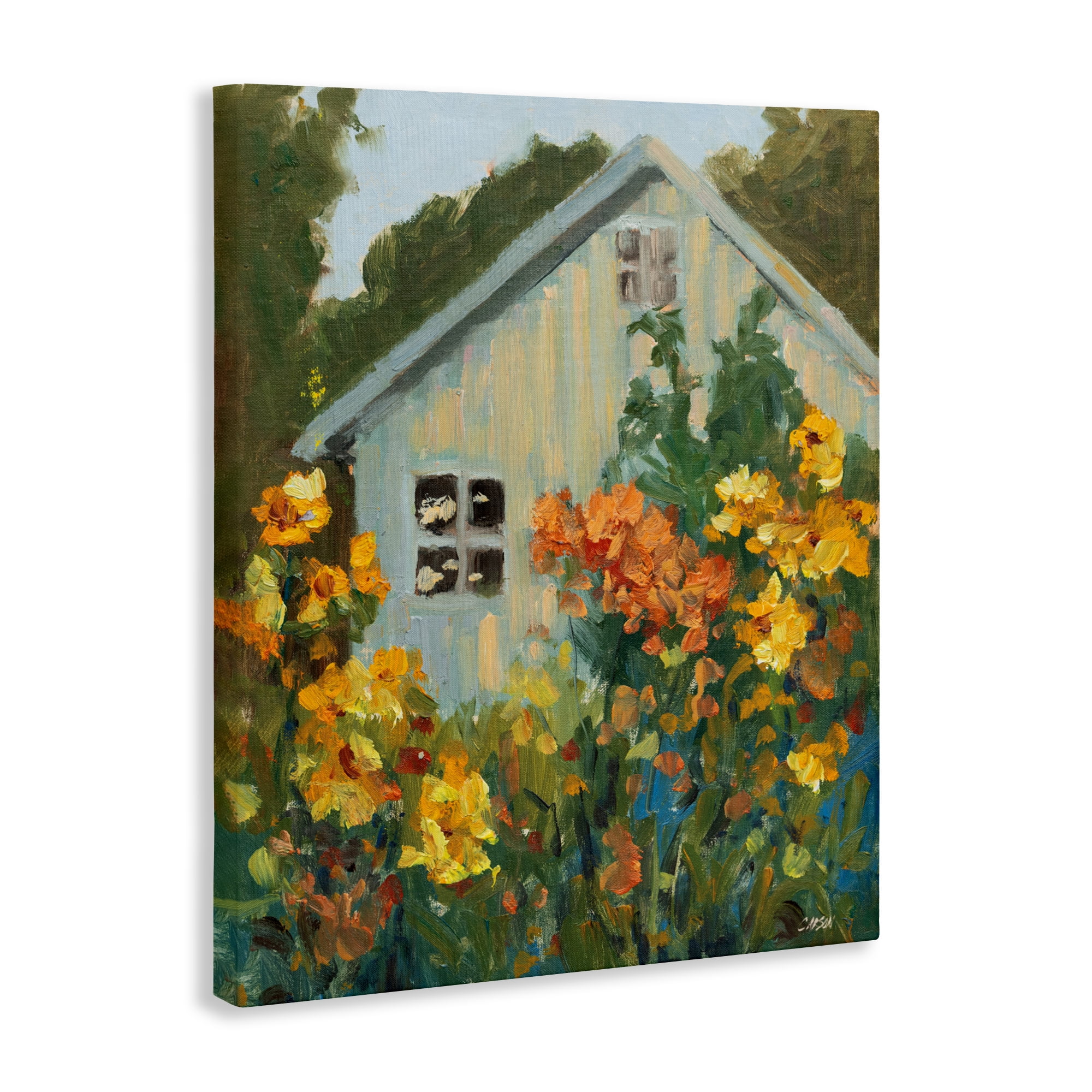 Stupell Industries Sunlit Cottage Garden View Canvas Wall Art, design by Carson Overstreet